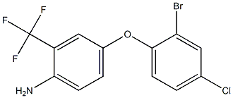 4-(2-bromo-4-chlorophenoxy)-2-(trifluoromethyl)aniline 结构式