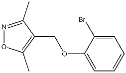 4-(2-bromophenoxymethyl)-3,5-dimethyl-1,2-oxazole 结构式