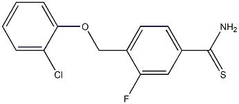 4-(2-chlorophenoxymethyl)-3-fluorobenzene-1-carbothioamide 结构式