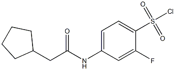 4-(2-cyclopentylacetamido)-2-fluorobenzene-1-sulfonyl chloride 结构式
