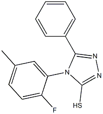 4-(2-fluoro-5-methylphenyl)-5-phenyl-4H-1,2,4-triazole-3-thiol 结构式