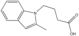 4-(2-methyl-1H-indol-1-yl)butanoic acid 结构式