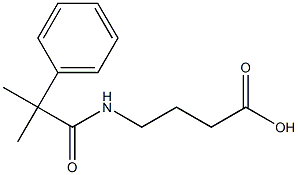 4-(2-methyl-2-phenylpropanamido)butanoic acid 结构式