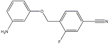 4-(3-aminophenoxymethyl)-3-fluorobenzonitrile 结构式