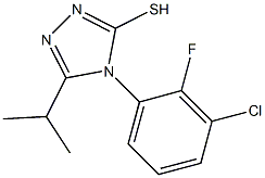 4-(3-chloro-2-fluorophenyl)-5-(propan-2-yl)-4H-1,2,4-triazole-3-thiol 结构式