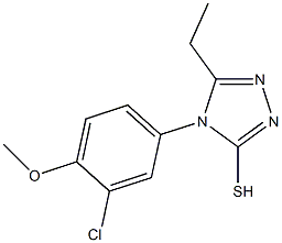 4-(3-chloro-4-methoxyphenyl)-5-ethyl-4H-1,2,4-triazole-3-thiol 结构式