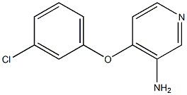 4-(3-chlorophenoxy)pyridin-3-amine 结构式