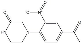 4-(4-acetyl-2-nitrophenyl)piperazin-2-one 结构式