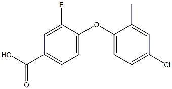 4-(4-chloro-2-methylphenoxy)-3-fluorobenzoic acid 结构式