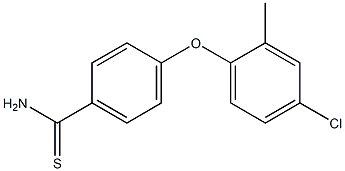 4-(4-chloro-2-methylphenoxy)benzene-1-carbothioamide 结构式