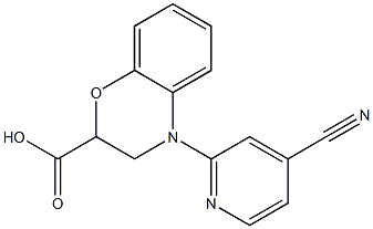 4-(4-cyanopyridin-2-yl)-3,4-dihydro-2H-1,4-benzoxazine-2-carboxylic acid 结构式