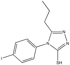4-(4-iodophenyl)-5-propyl-4H-1,2,4-triazole-3-thiol 结构式