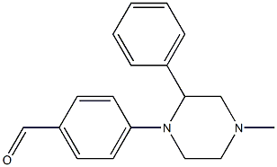 4-(4-methyl-2-phenylpiperazin-1-yl)benzaldehyde 结构式