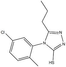 4-(5-chloro-2-methylphenyl)-5-propyl-4H-1,2,4-triazole-3-thiol 结构式