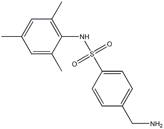 4-(aminomethyl)-N-(2,4,6-trimethylphenyl)benzene-1-sulfonamide 结构式