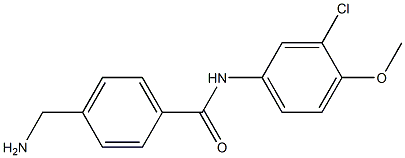 4-(aminomethyl)-N-(3-chloro-4-methoxyphenyl)benzamide 结构式