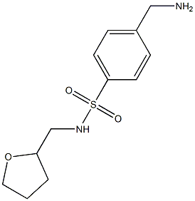 4-(aminomethyl)-N-(tetrahydrofuran-2-ylmethyl)benzenesulfonamide 结构式