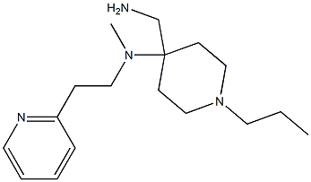 4-(aminomethyl)-N-methyl-1-propyl-N-[2-(pyridin-2-yl)ethyl]piperidin-4-amine 结构式