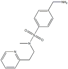 4-(aminomethyl)-N-methyl-N-[2-(pyridin-2-yl)ethyl]benzene-1-sulfonamide 结构式