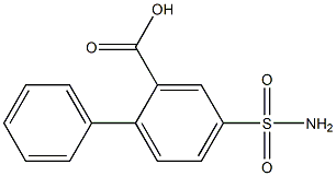 4-(aminosulfonyl)-1,1'-biphenyl-2-carboxylic acid 结构式