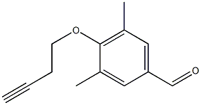 4-(but-3-yn-1-yloxy)-3,5-dimethylbenzaldehyde 结构式