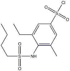 4-(butane-1-sulfonamido)-3-ethyl-5-methylbenzene-1-sulfonyl chloride 结构式