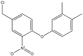 4-(chloromethyl)-1-(3,4-dimethylphenoxy)-2-nitrobenzene 结构式