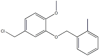 4-(chloromethyl)-1-methoxy-2-[(2-methylphenyl)methoxy]benzene 结构式