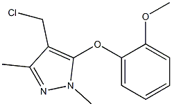 4-(chloromethyl)-5-(2-methoxyphenoxy)-1,3-dimethyl-1H-pyrazole 结构式