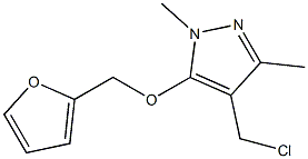 4-(chloromethyl)-5-(furan-2-ylmethoxy)-1,3-dimethyl-1H-pyrazole 结构式