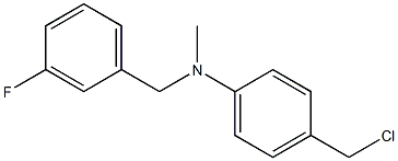 4-(chloromethyl)-N-[(3-fluorophenyl)methyl]-N-methylaniline 结构式