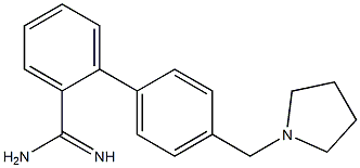 4'-(pyrrolidin-1-ylmethyl)-1,1'-biphenyl-2-carboximidamide 结构式