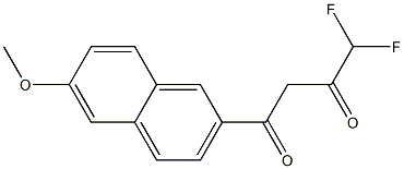 4,4-difluoro-1-(6-methoxynaphthalen-2-yl)butane-1,3-dione 结构式