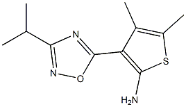 4,5-dimethyl-3-[3-(propan-2-yl)-1,2,4-oxadiazol-5-yl]thiophen-2-amine 结构式