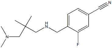 4-[({2-[(dimethylamino)methyl]-2-methylpropyl}amino)methyl]-3-fluorobenzonitrile 结构式