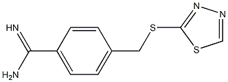 4-[(1,3,4-thiadiazol-2-ylsulfanyl)methyl]benzene-1-carboximidamide 结构式