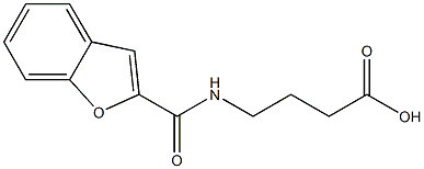 4-[(1-benzofuran-2-ylcarbonyl)amino]butanoic acid 结构式