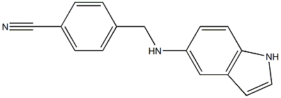 4-[(1H-indol-5-ylamino)methyl]benzonitrile 结构式