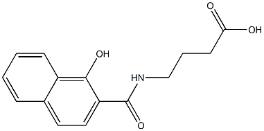4-[(1-hydroxy-2-naphthoyl)amino]butanoic acid 结构式