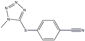 4-[(1-methyl-1H-1,2,3,4-tetrazol-5-yl)sulfanyl]benzonitrile 结构式