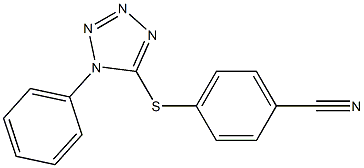 4-[(1-phenyl-1H-1,2,3,4-tetrazol-5-yl)sulfanyl]benzonitrile 结构式
