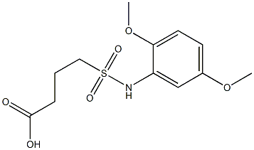 4-[(2,5-dimethoxyphenyl)sulfamoyl]butanoic acid 结构式
