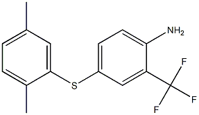 4-[(2,5-dimethylphenyl)sulfanyl]-2-(trifluoromethyl)aniline 结构式