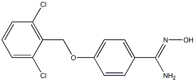 4-[(2,6-dichlorophenyl)methoxy]-N'-hydroxybenzene-1-carboximidamide 结构式