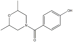 4-[(2,6-dimethylmorpholin-4-yl)carbonyl]phenol 结构式