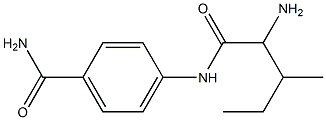 4-[(2-amino-3-methylpentanoyl)amino]benzamide 结构式