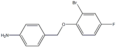 4-[(2-bromo-4-fluorophenoxy)methyl]aniline 结构式