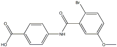 4-[(2-bromo-5-methoxybenzene)amido]benzoic acid 结构式