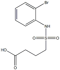 4-[(2-bromophenyl)sulfamoyl]butanoic acid 结构式