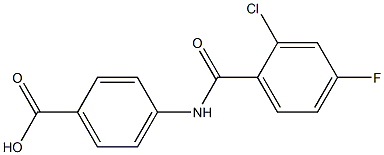 4-[(2-chloro-4-fluorobenzoyl)amino]benzoic acid 结构式